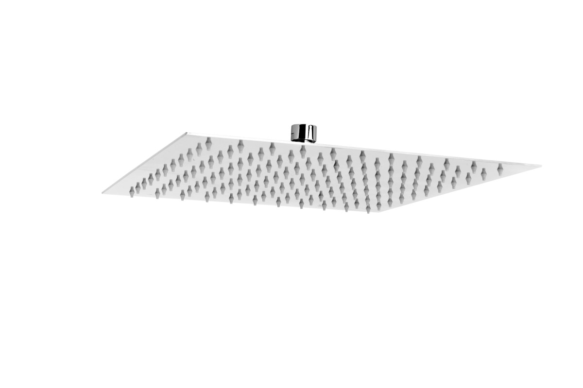 INULA, Rainfall shower head, square 300 mm, stainless