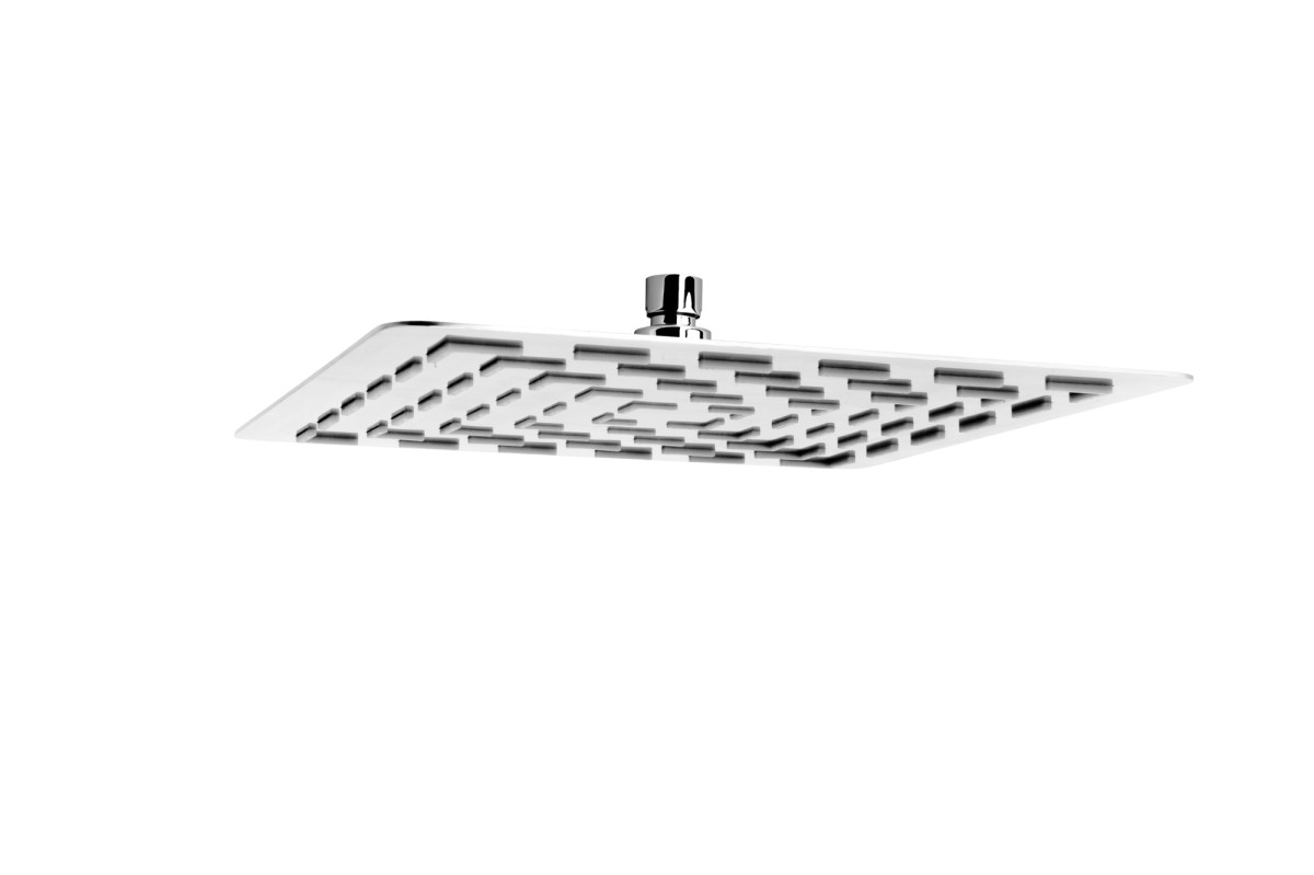 INULA, Rainfall shower head, square 300 mm, stainless