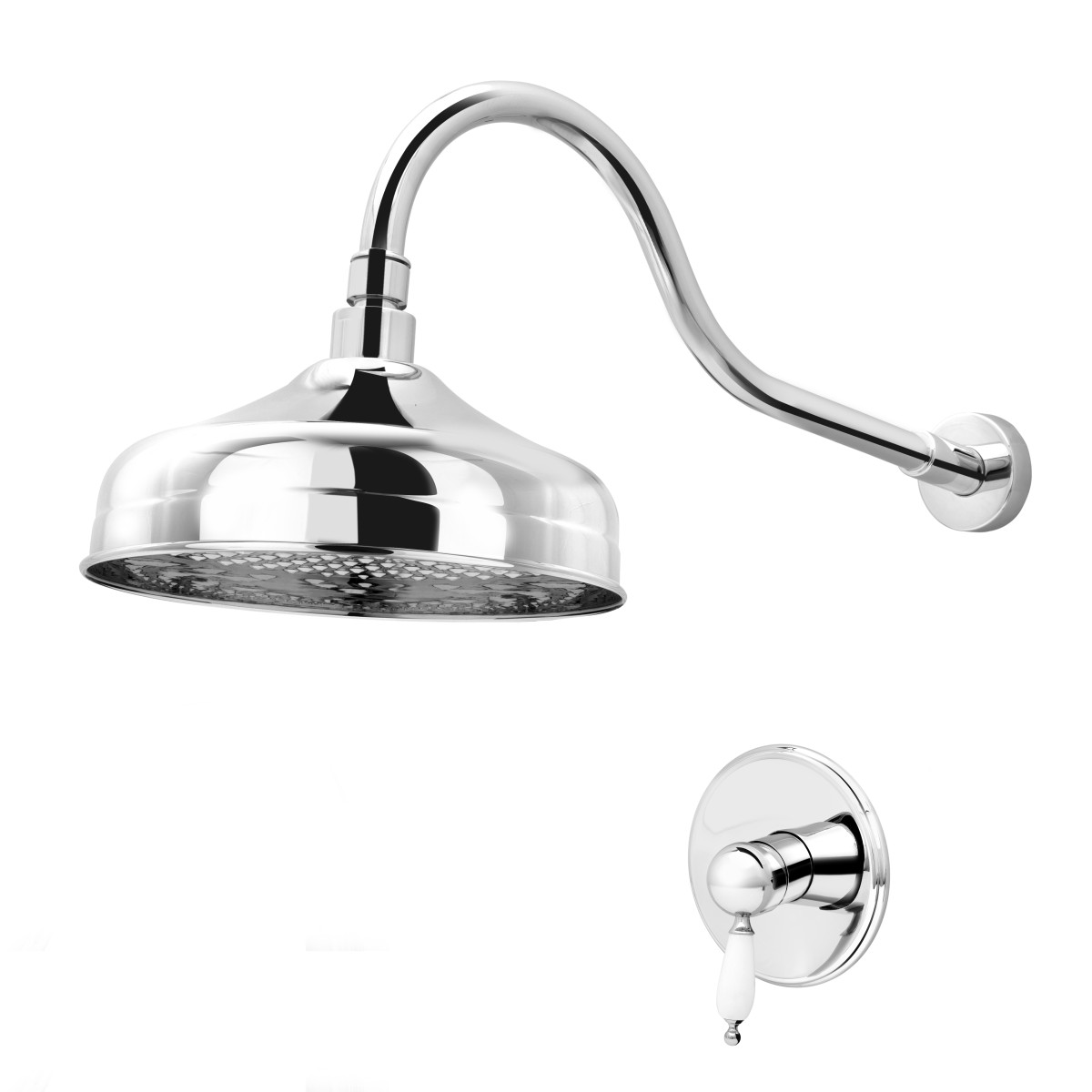 LACRIMA, 1-function concealed shower mixer with rainfall shower head