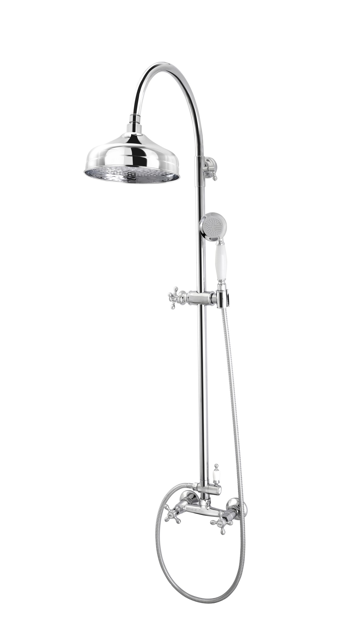 LACRIMA, Wall-mounted shower mixer with rainfall shower head and shower set