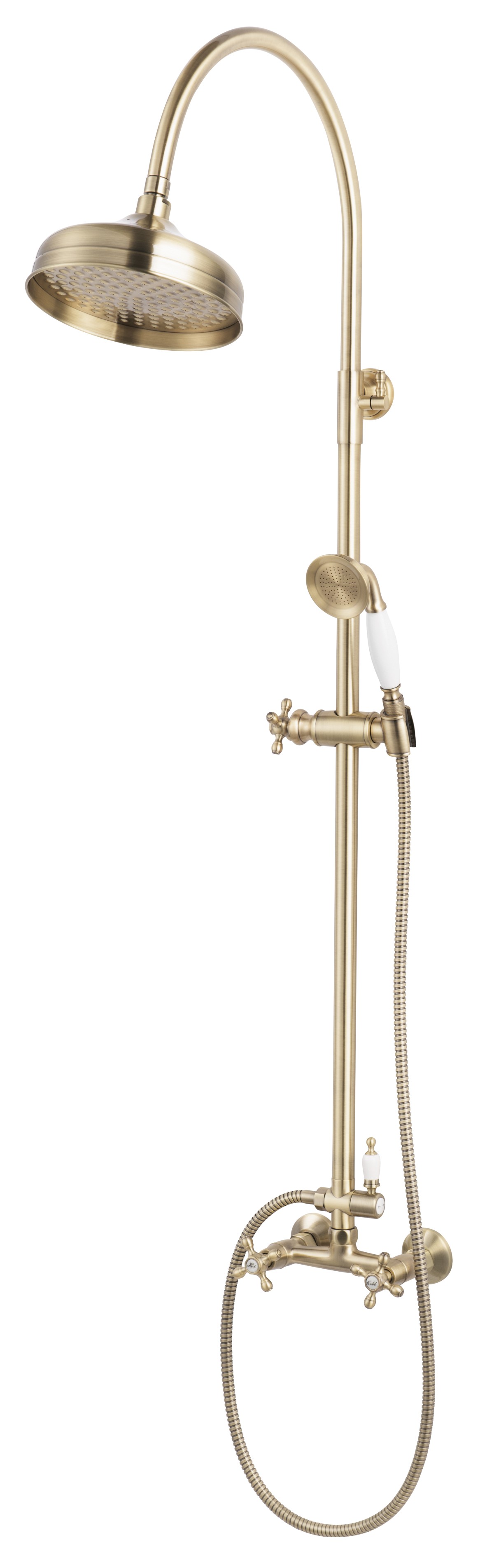 LACRIMA, Wall-mounted shower mixer with rainfall shower head and shower set