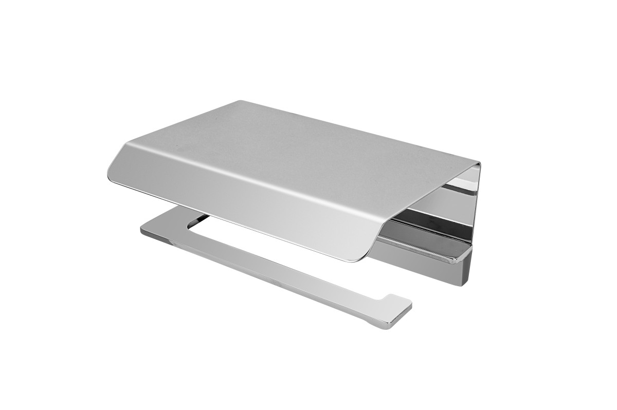 PIAZZA, Toilet paper hanger with shelf