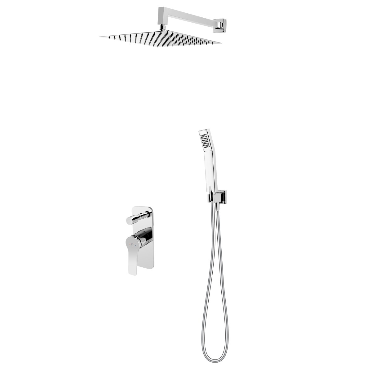 SEPPIA, 2-functions concealed shower mixer, rainfall shower head, spot shower set