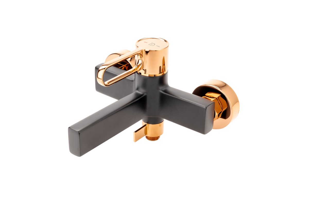 ZAFFIRO, Wall-mounted bath mixer, click-clack drain